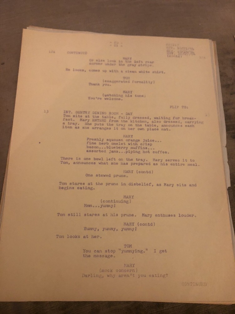 TOM, DICK and Harry Vintage TV SCRIPT