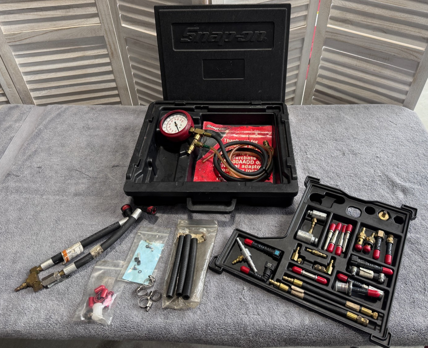 Snap-on Tools Master Fuel Injection Pressure Gauge Test Kit Set EEFI500A