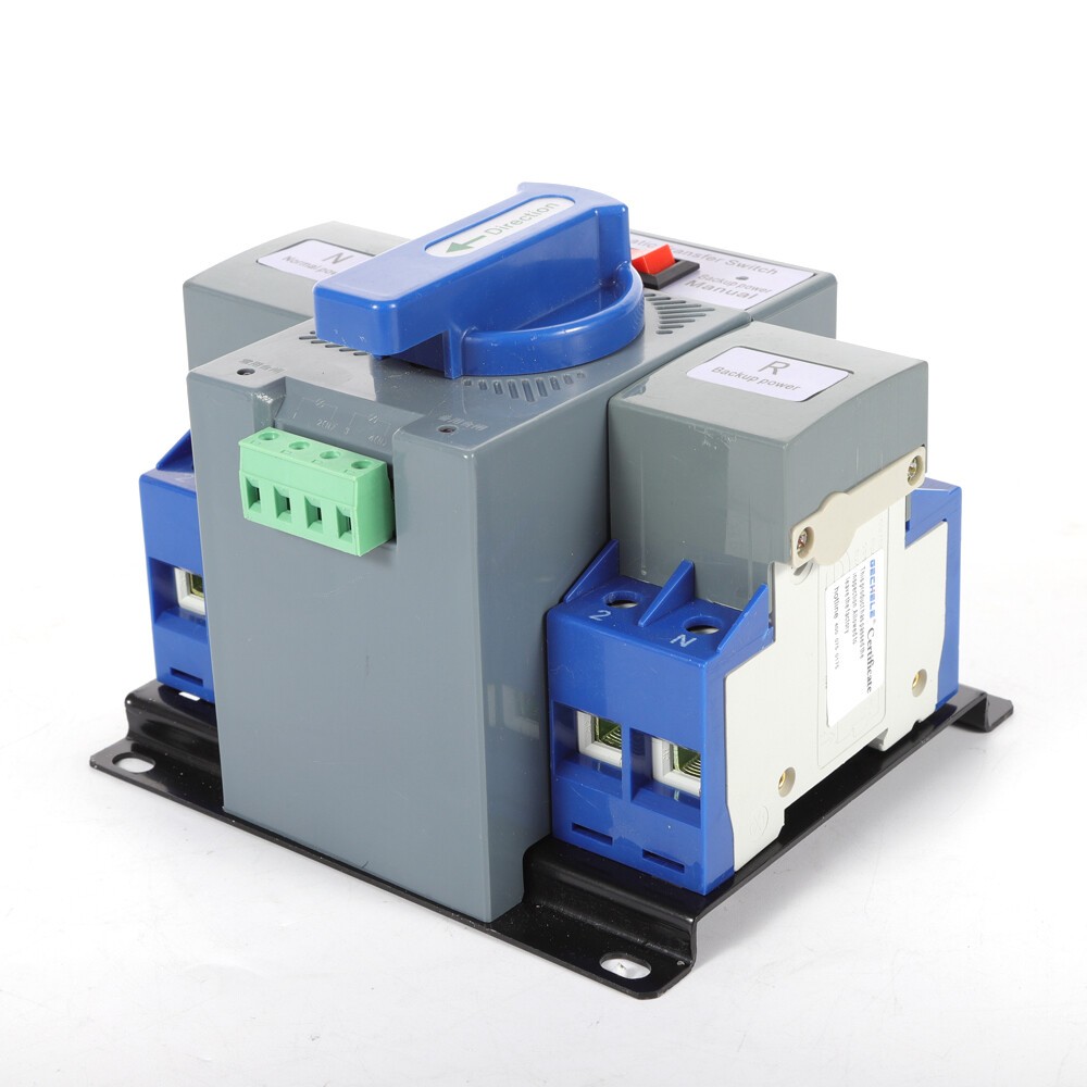 63A ATS Dual Power Automatic Transfer Switch for Generator Changeover Switch 2P