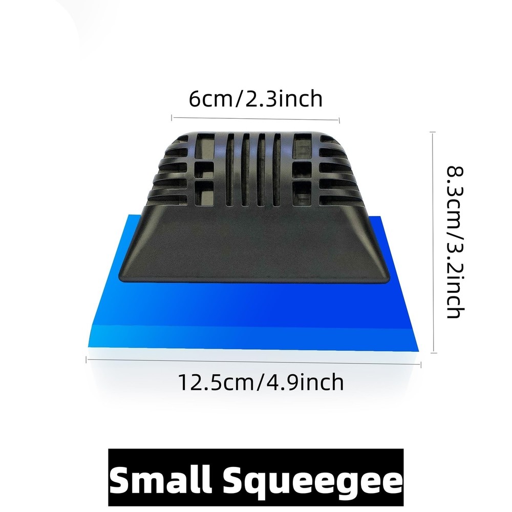 Small Squeegee Set - 2.7 & 4.9inch in Widths - Efficient Water Wiper Rubber B...