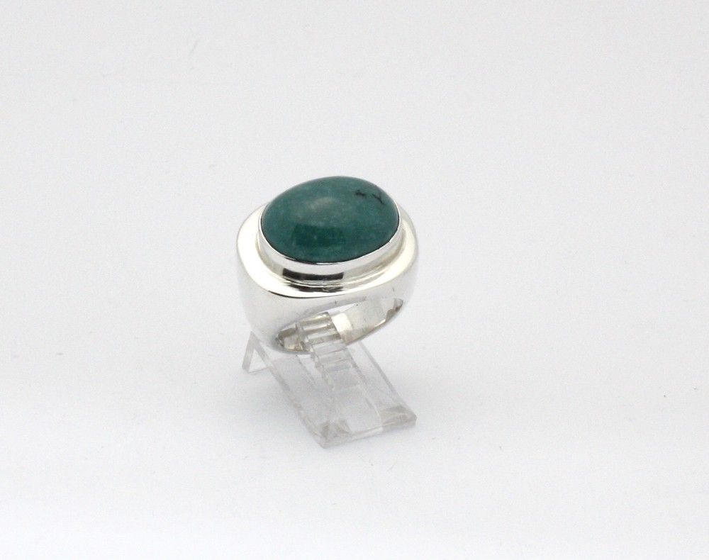 TURQUOISE RING set i SOLID .925 STERLING SILVER Size 6 FREE FAST SHIPPING!!!