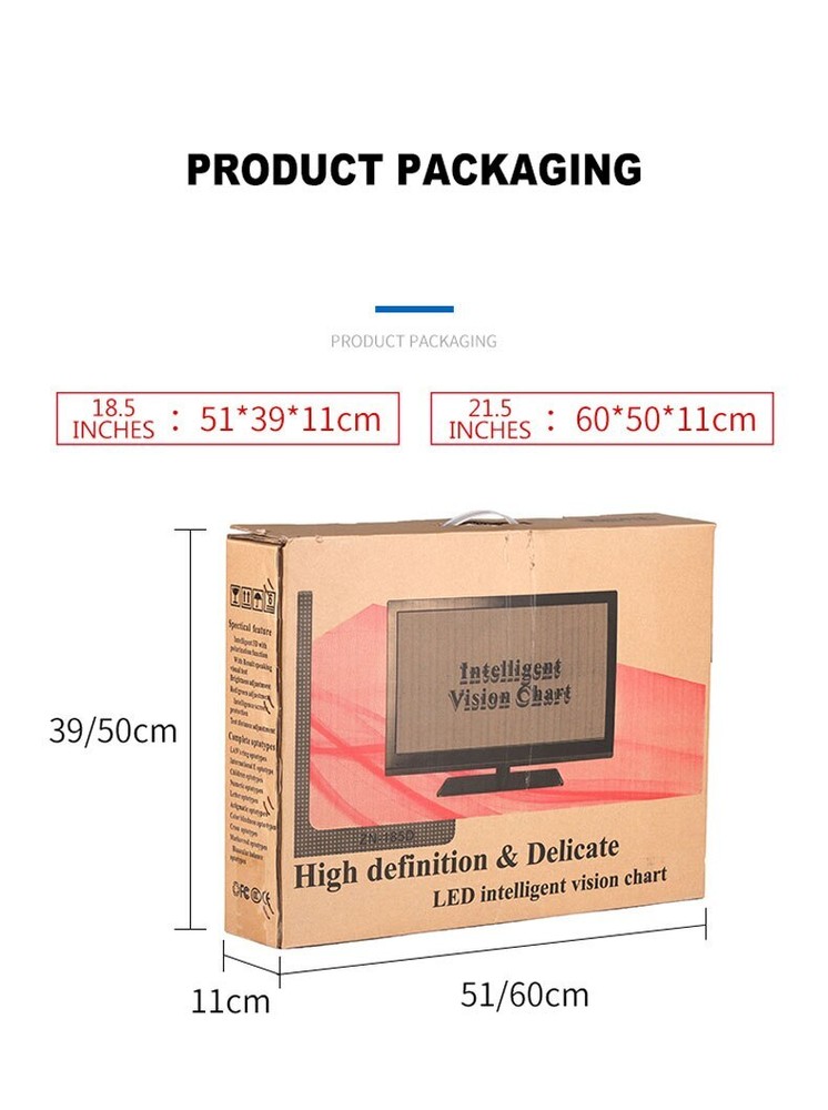 21.5 Inch Screen Vision Chart Panel Led Visual Acuity Testing LCD Optical Tester