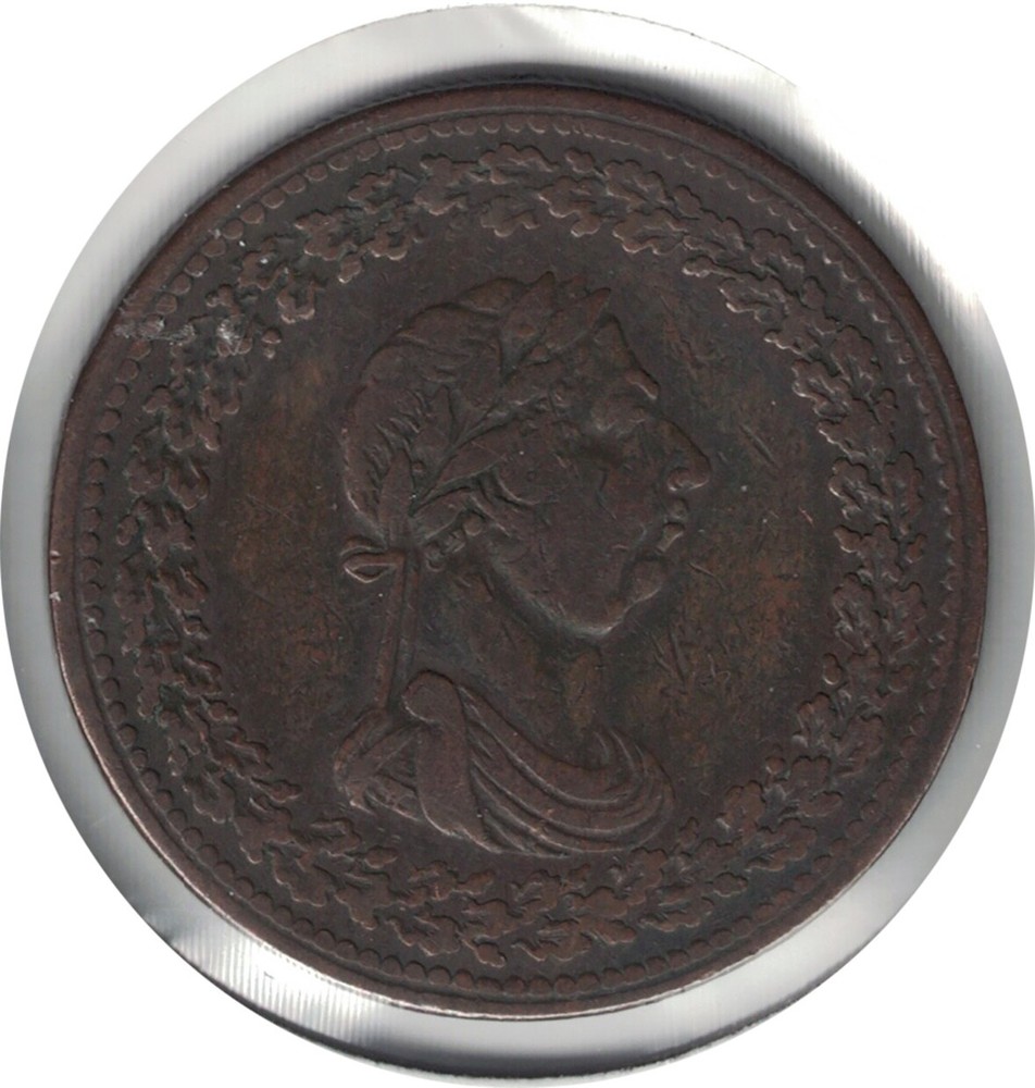 1812 1 ONE PENNY TOKEN LOWER CANADA.
