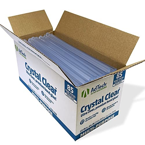 AdTech Hot Glue Sticks 10" Full Size, Clear, 85 Sticks Assorted Sizes