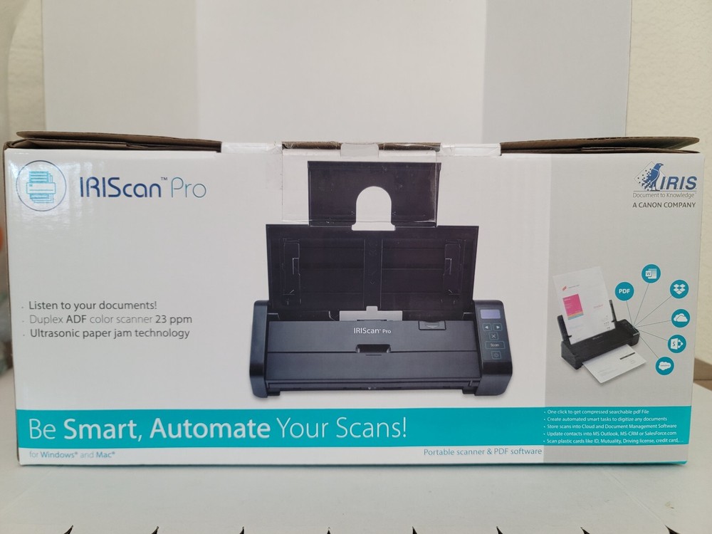 IRIScan v5Pro Portable Duplex Document Color Scanner USB 20PPM