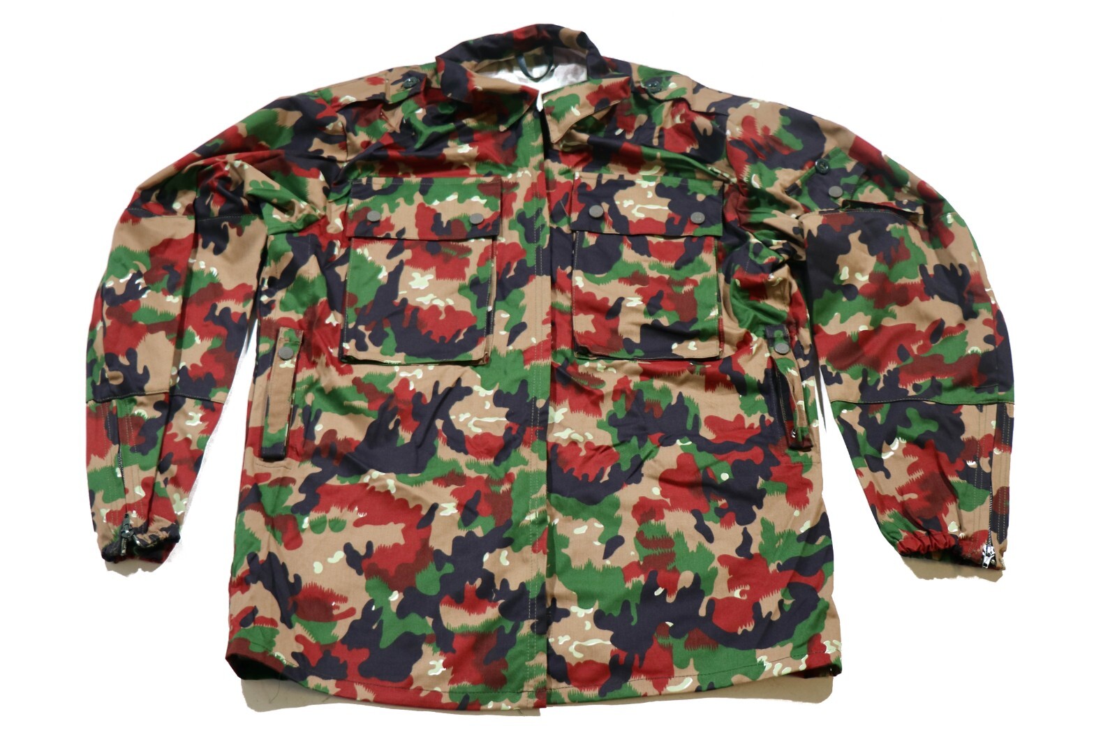 Large Swiss Army M83 Alpenflage Field Jacket Military Camouflage Uniform M70