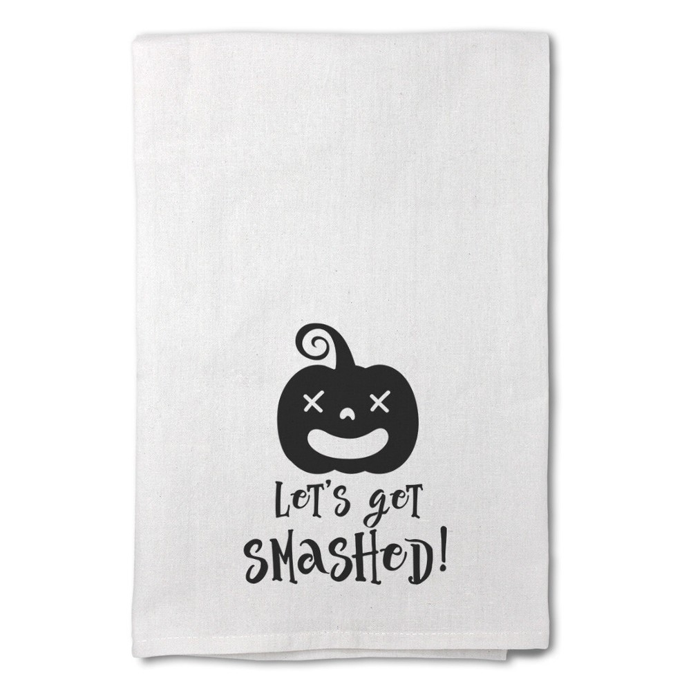 Decor Flour Kitchen Towels Let's Get Smashed Style A Halloween White