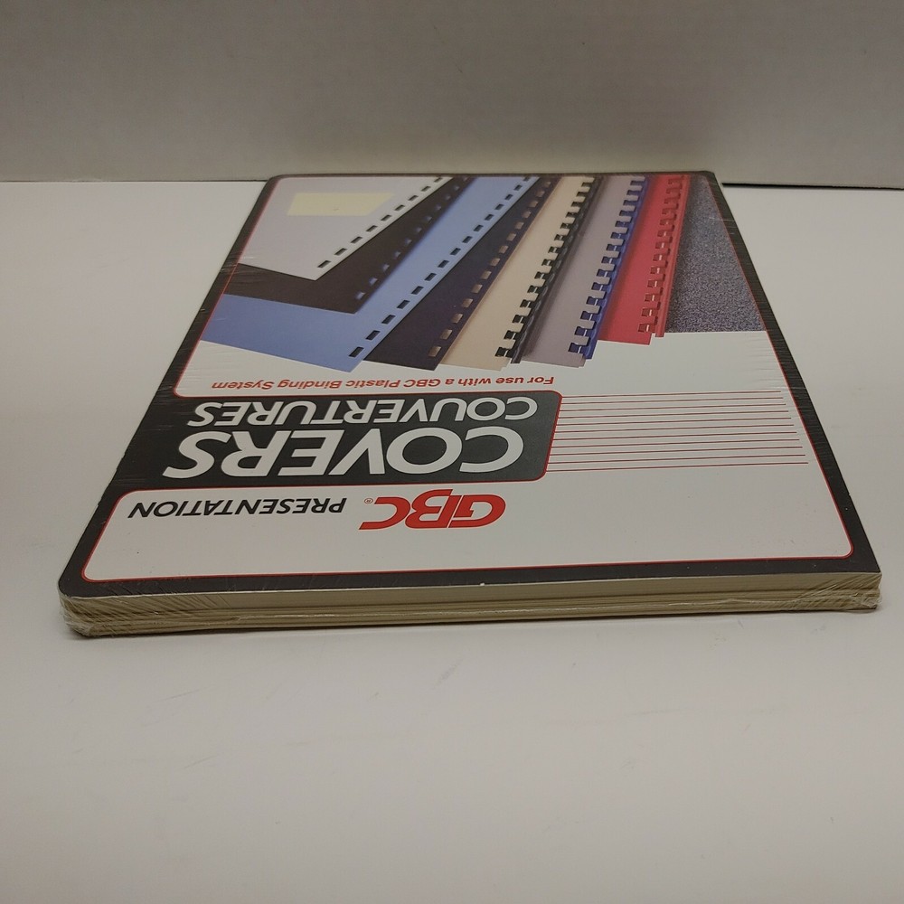 GBC Sturdy Grain Parchment Presentation Covers Plastic Binding 25 sets 2001003