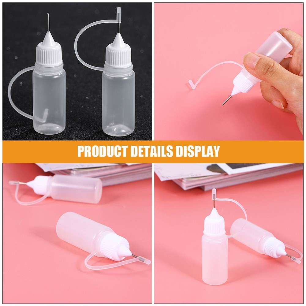 20Pcs Needle Tip Squeeze Bottles for Glue and Paint Dispensing