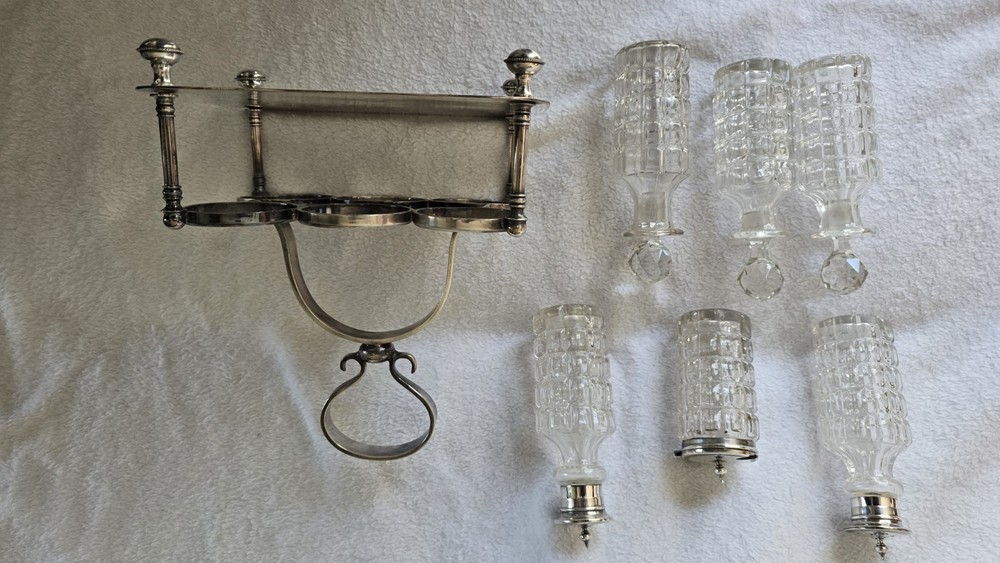 Antique Thomas Woolley Silver Plated Cruet Set