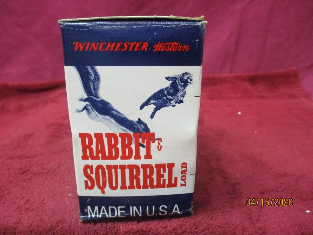 Vintage Winchester, "Rabbit & Squirrel", 12 Gauge, ShotShell , Box, (EMPTY)