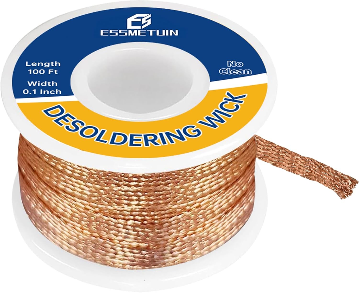 2.5mm Desoldering Braid Solder Remover Spool Copper Wick 100ft Flux Low Residue