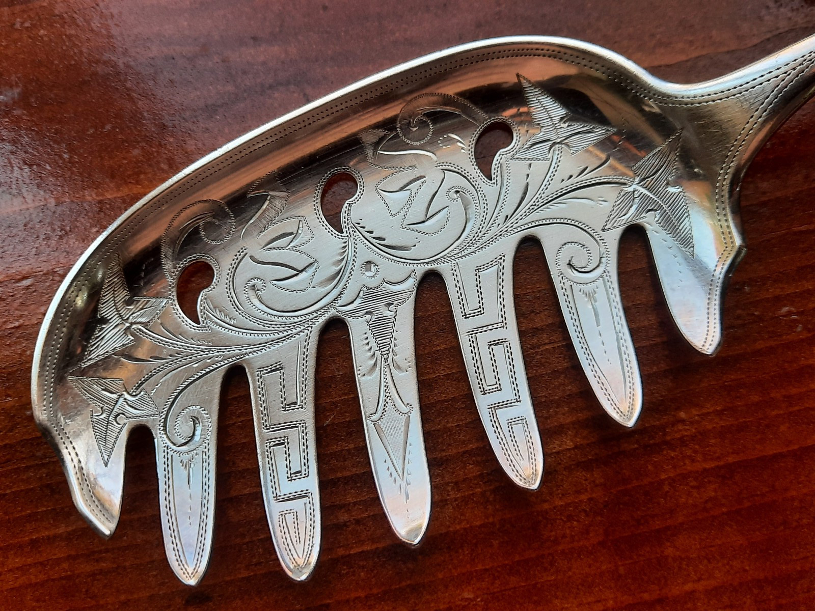 Coin Silver James Bingham Seal Top Macaroni Server, No Mono