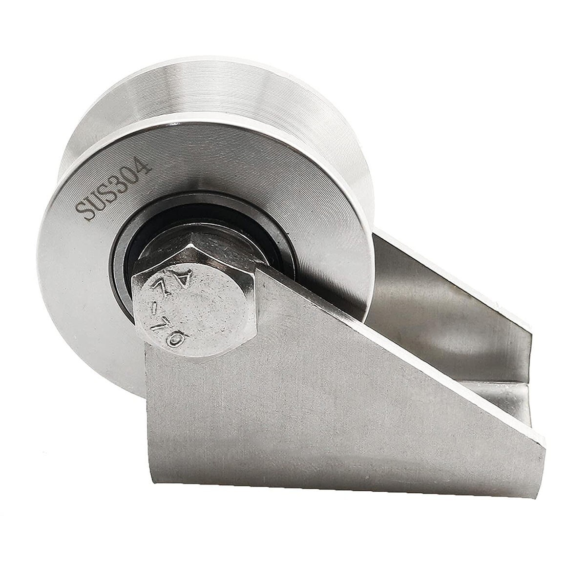 1Screw U Groove Wire Pulley Rope Pulley Stainless Steel Roller Rope Cable Silent