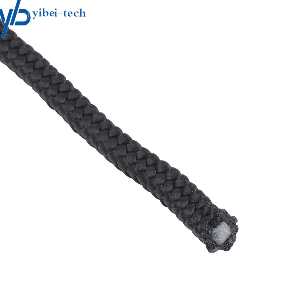 1/4 Inch Nylon Polyester Cord 500 Foot Spool Solid Braid Industrial Grade Black