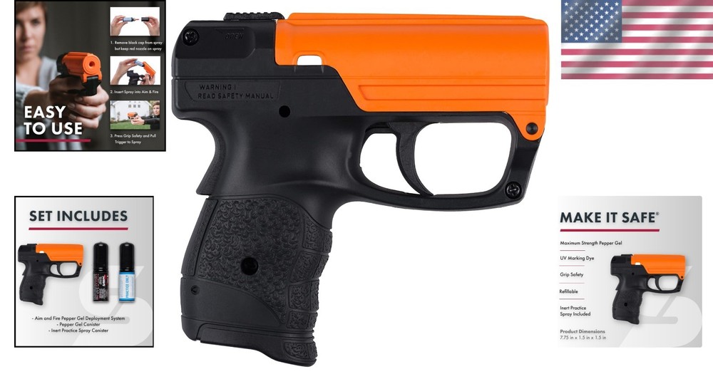 RELIABLE Aim and Fire Pepper Gel - 15-Foot Range, Train & Defend Effectively