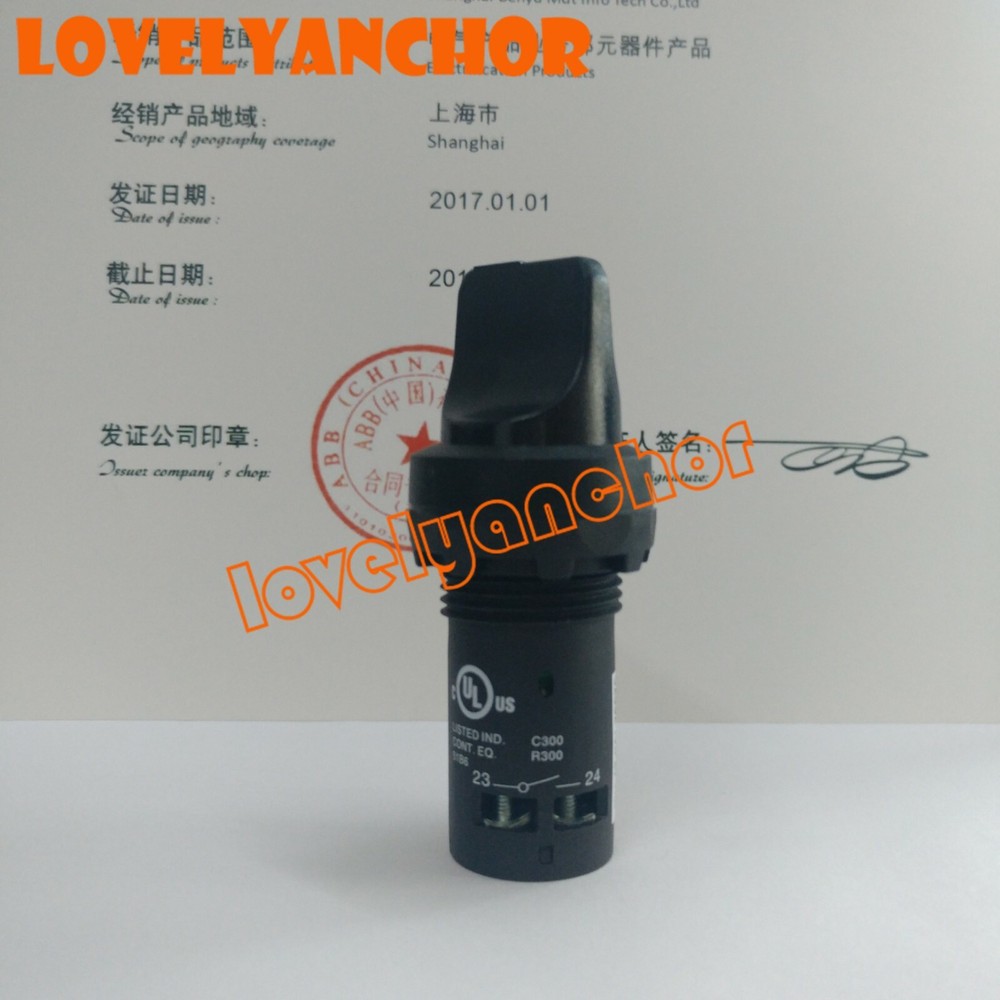 1PC ABB C2SS2-10B-20 2NO Compact Selector Switch 2-pos Fixed A&C Short handle