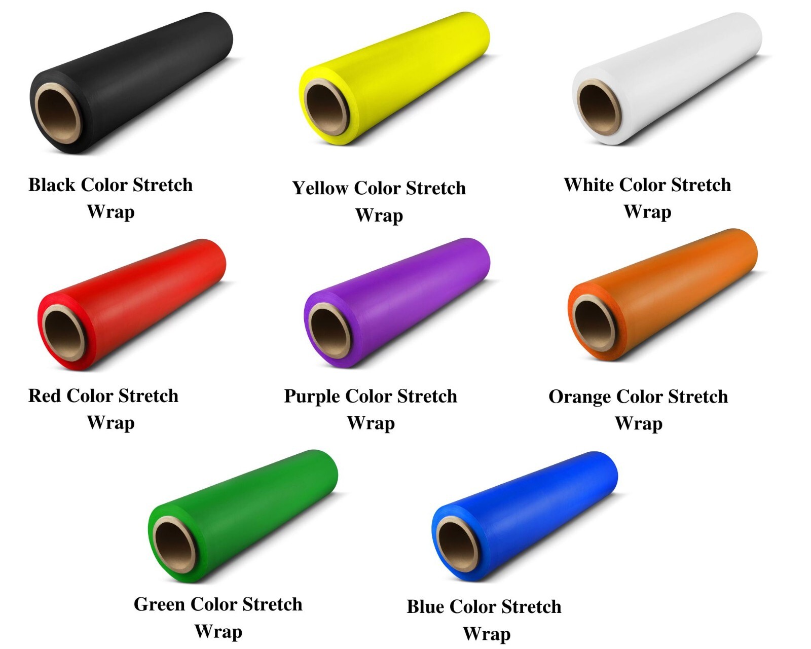 Pallet Stretch Shrink Wrap Parcel Packing Cling Film Multiple Colors & Size