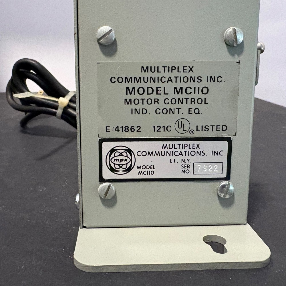 MPX Multiplex Communications model MC110 1/6HP motor controller with manual