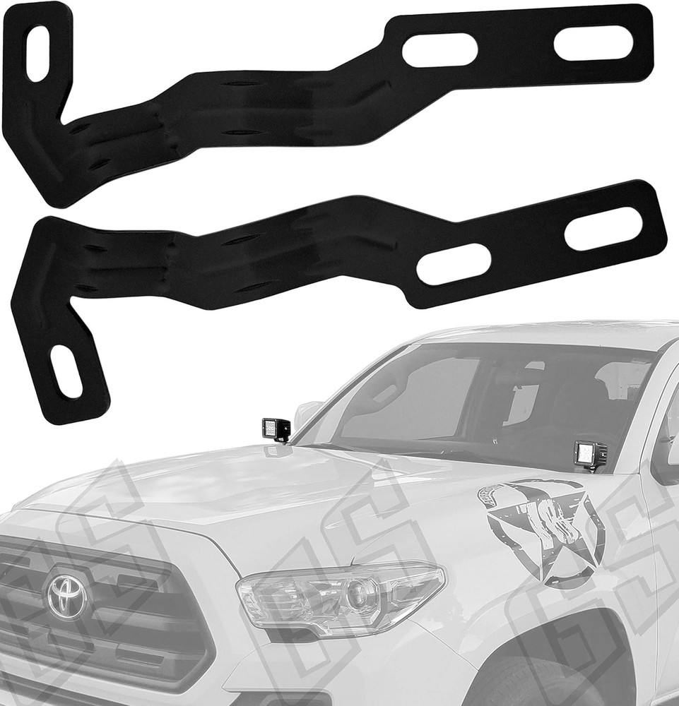 Engine Hood Hinge Ditch Brackets mounting Auxiliary Off-Road LED Pod Work Light