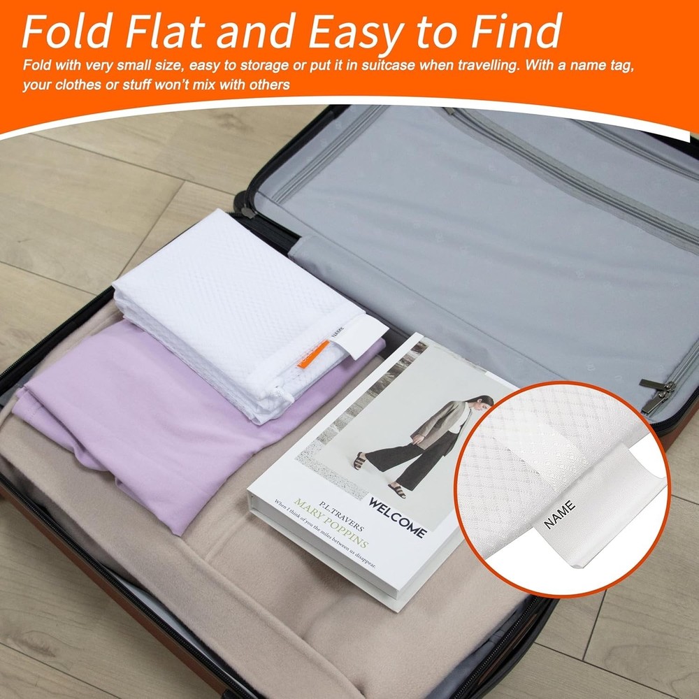 Tear Resistant Drawstring Laundry Bag - 50 lbs Capacity, Washable & Lightweight