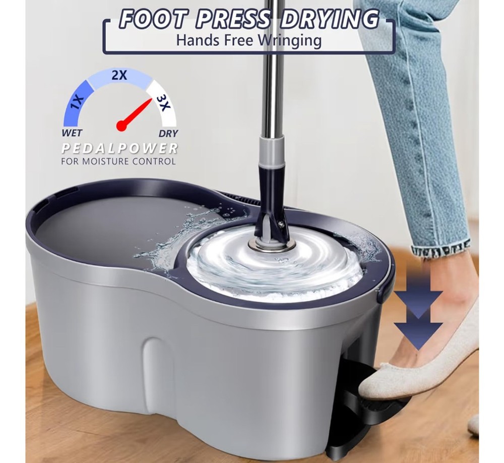 Spin Mop 5-PACK Replacement Head Gray Color EasyWring Microfiber Spin Mop
