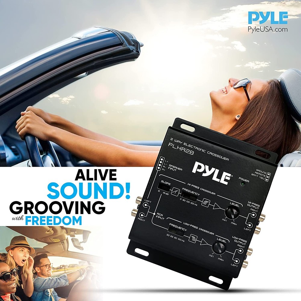 Pyle PLXR2B 2-Way Electronic Audio Crossover