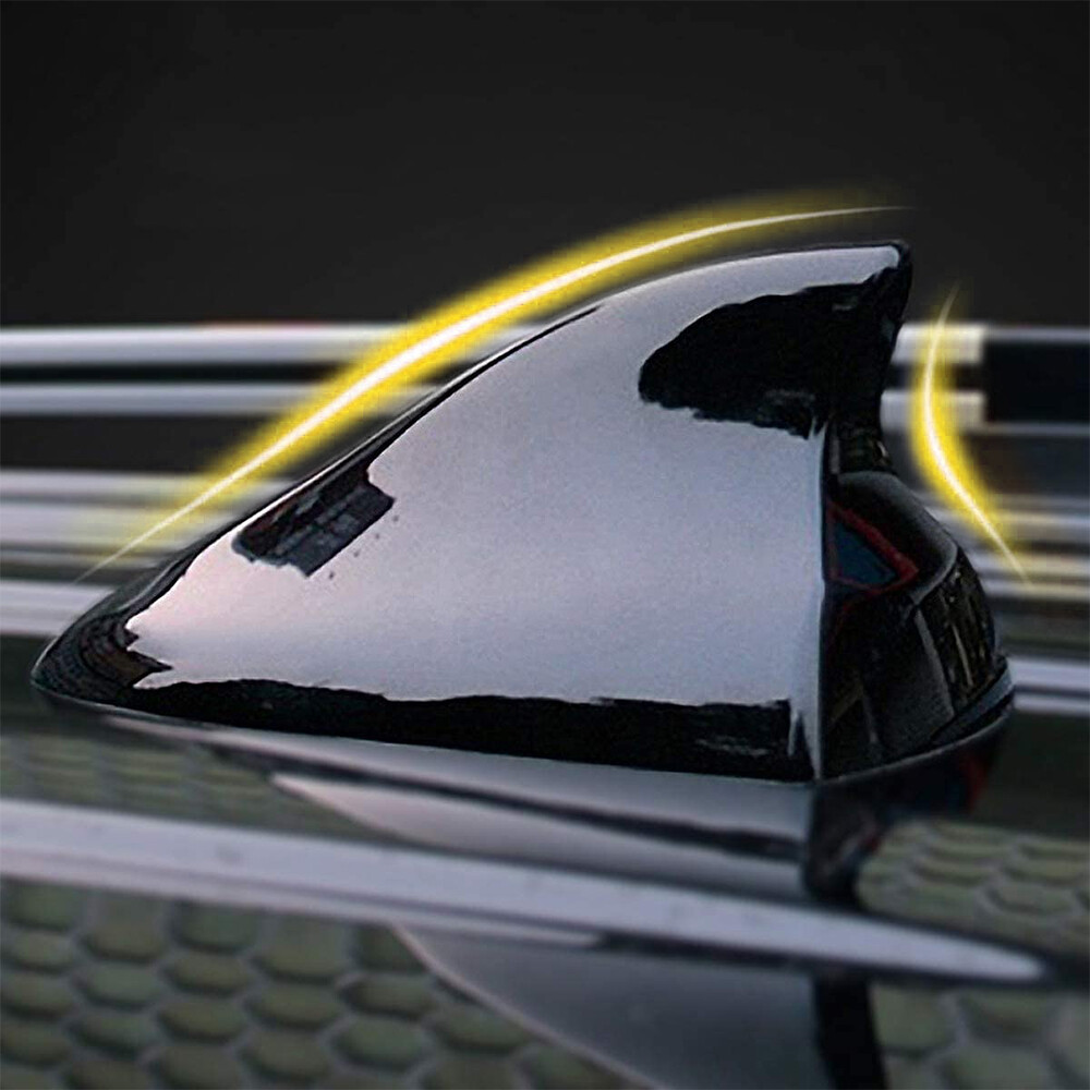 For Hyundai Kia Roof Shark Fin Radio Aerial Signal Antenna FM/AM Black Universal