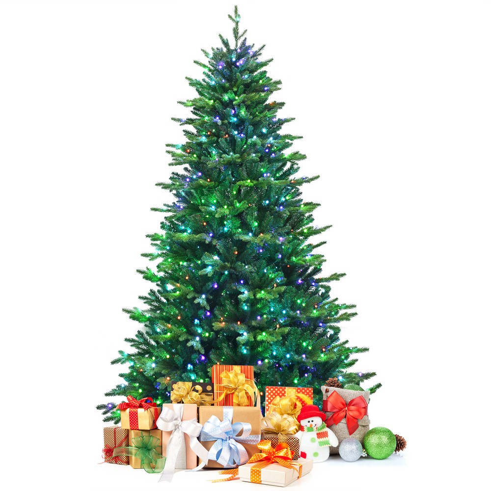 8ft App-Controlled Pre-lit Christmas Tree w/ DIY Modes Multicolor Lights
