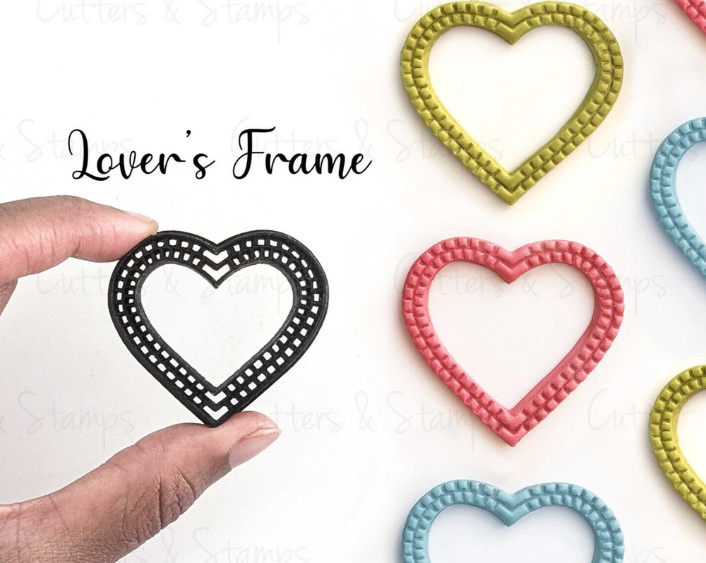 LOVER'S FRAME Polymer Clay Cutter | Valentine Shape Cutter |