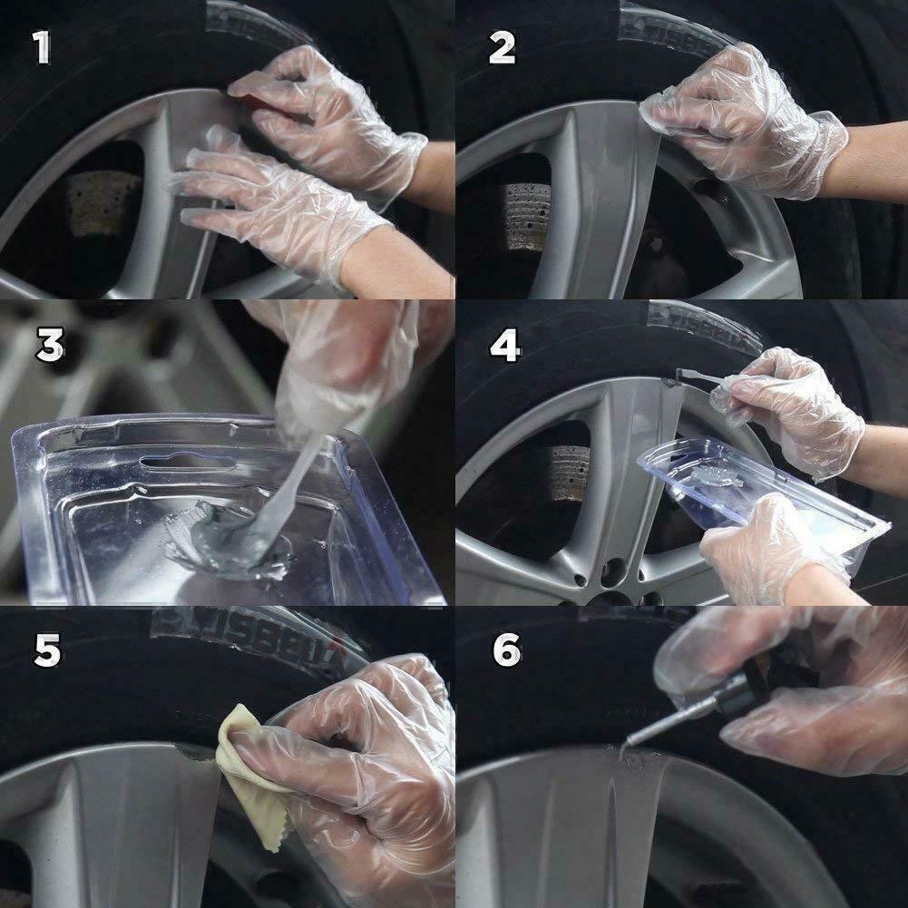 DIY Car Auto Rim Dent Scratch Alloy Wheel Repair Adhesive Kit Rim Surface Bfevlo