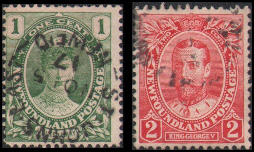 Canada-Newfoundland #104-105 Used SON cancel