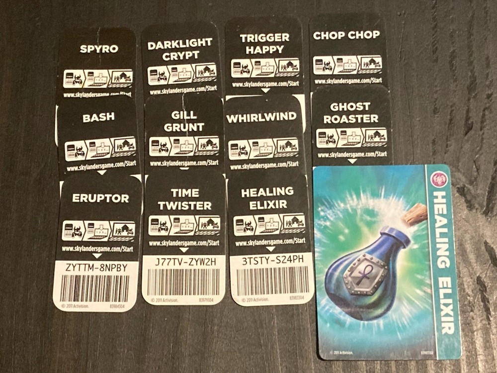 Skylanders Online Game Code Cards
