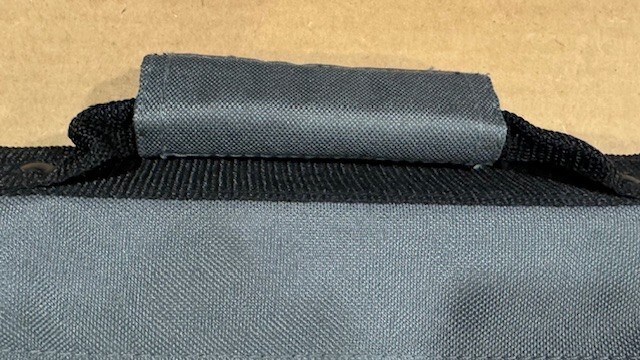 Rare Vanguard Records LP Bag Grey canvas w/ pockets and zippers and clips