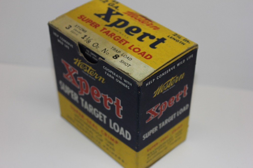 WESTERN "XPERT" 12 GAUGE SUPER TARGET LOAD SHOT SHELL BOX - EMPTY