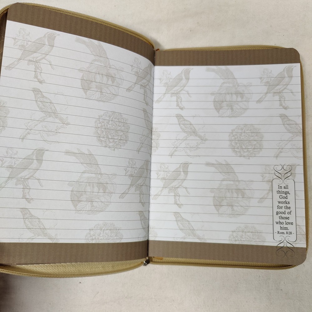 Divinity Pocket Journal with Zipper, Psalm 91:4 Notebook Cover, for Prayer Notes