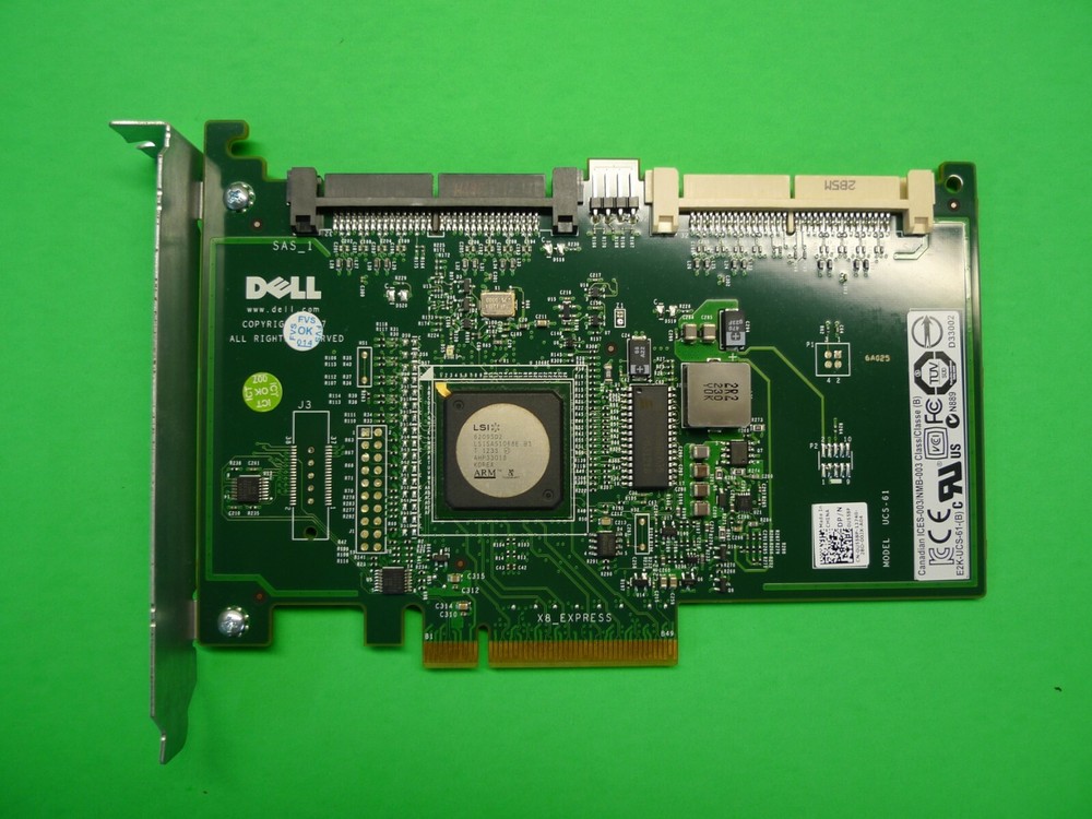 Dell PowerEdge R510 Perc PCI-E SAS 6/IR Raid Controller U558P