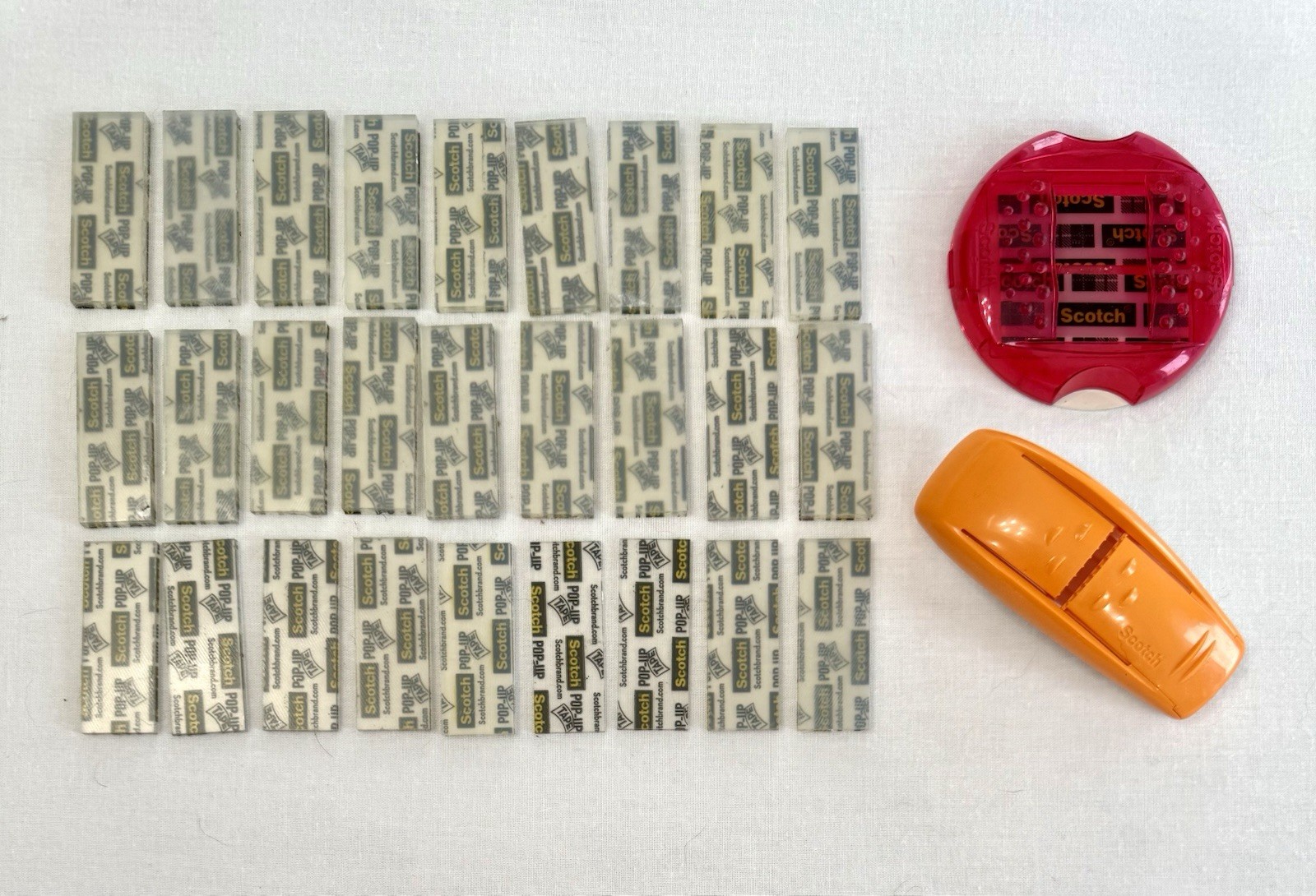 Scotch Pop Up Tape Lot 27 Refill Pads Strips READ Dispensers Wristband Deskgrip