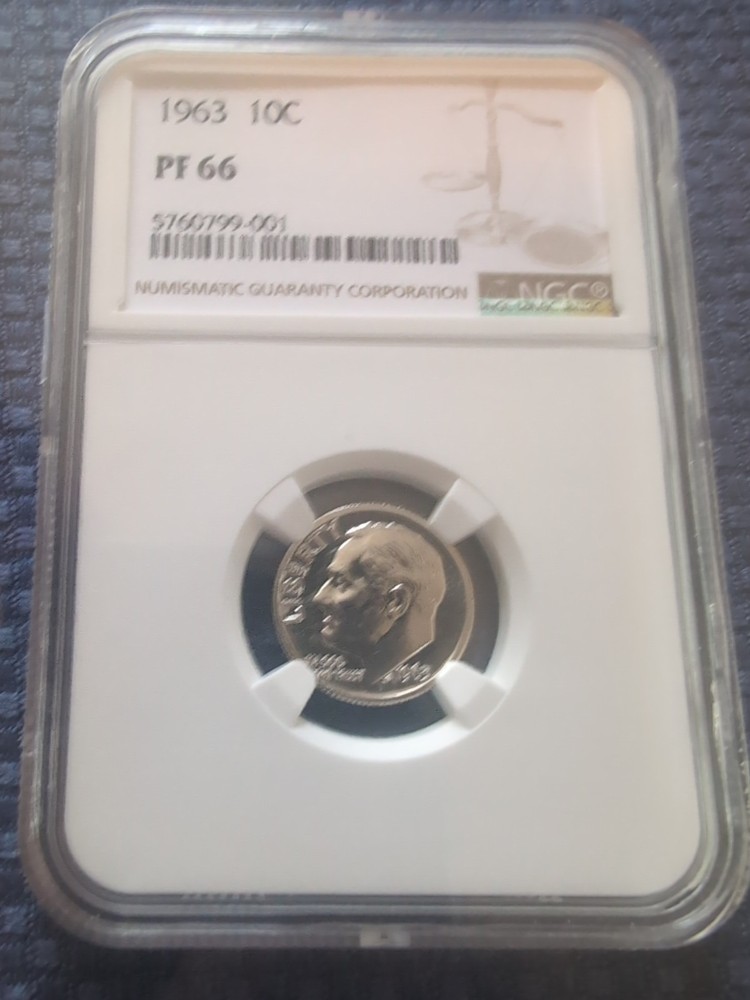 1963 10C Silver Proof Roosevelt Dime PF 66 NGC