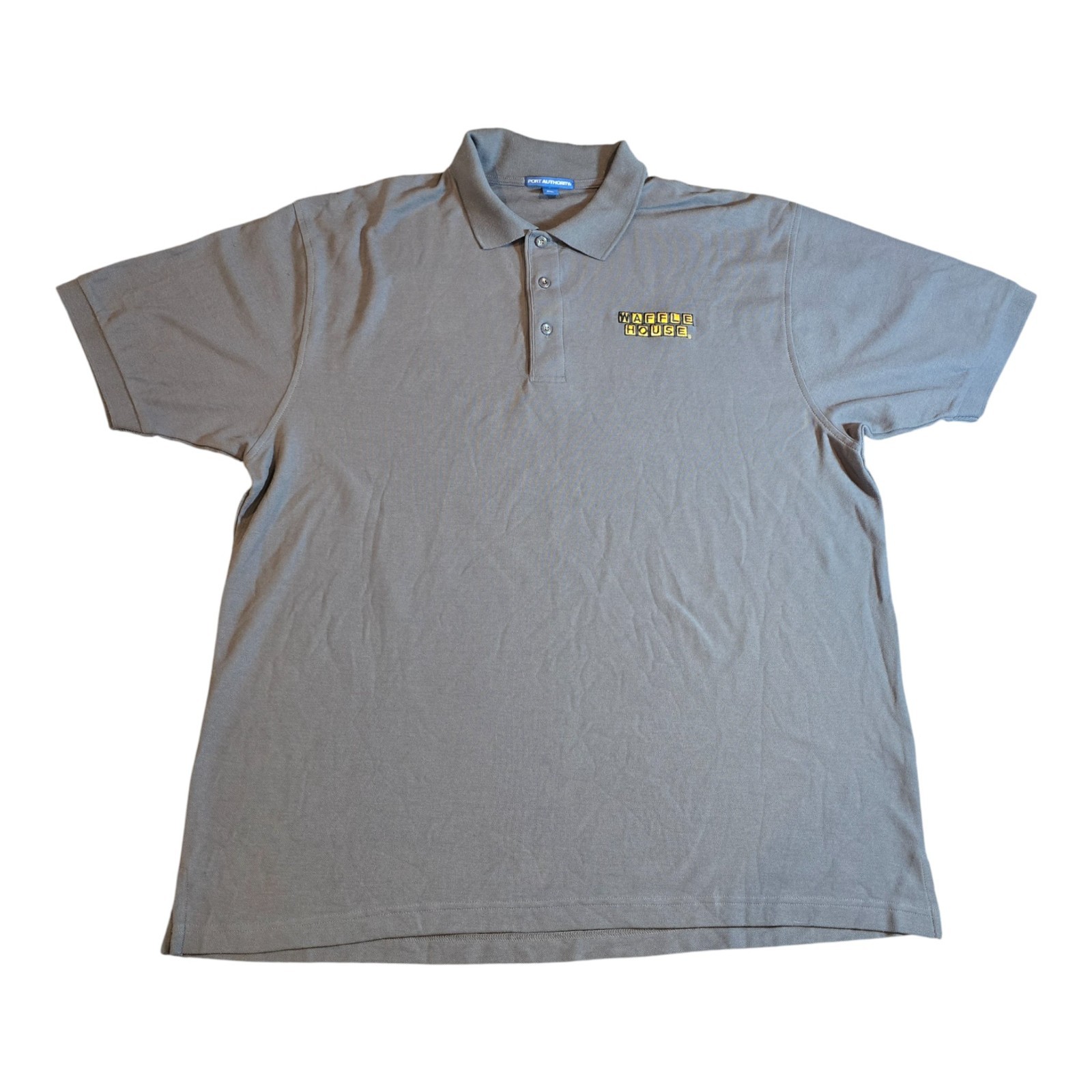 Waffle House Polo Shirt by Port Authority Uniform? Dark Gray Men Size 2XL