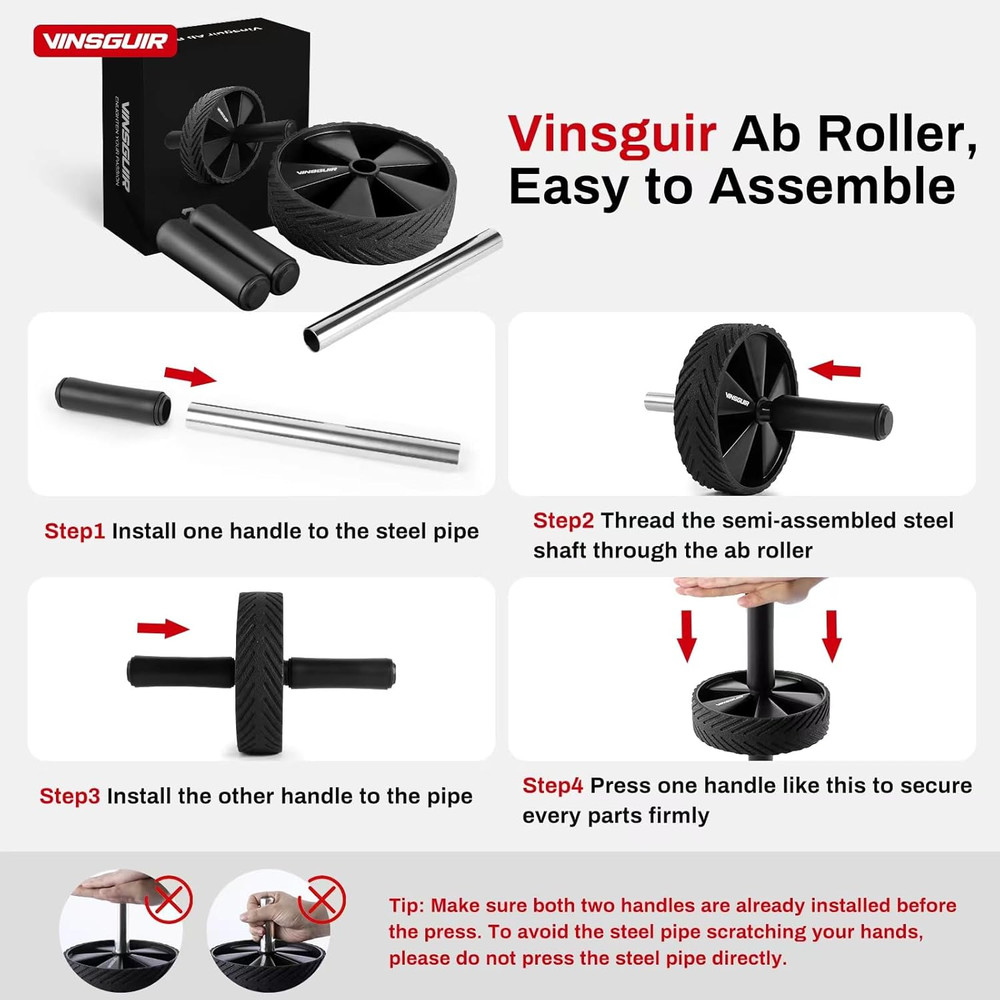Ab Roller Wheel - Ab Workout Equipment for Abdominal & Core Strength Training...