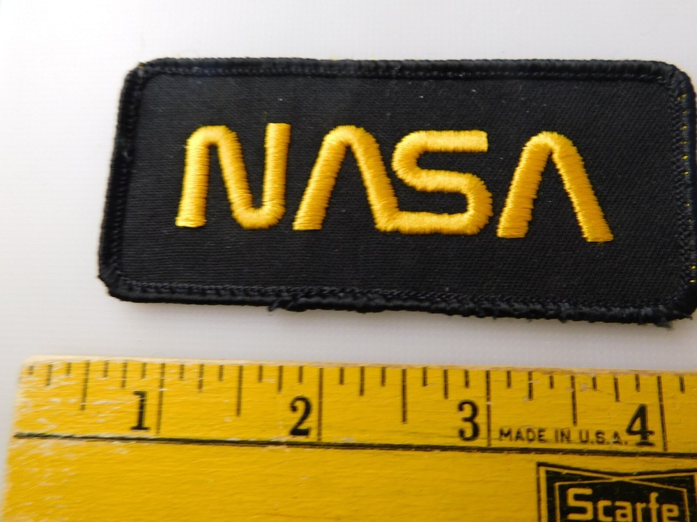 NASA SPACE PROGRAM LOGO PATCH BADGE GOLD BLACK