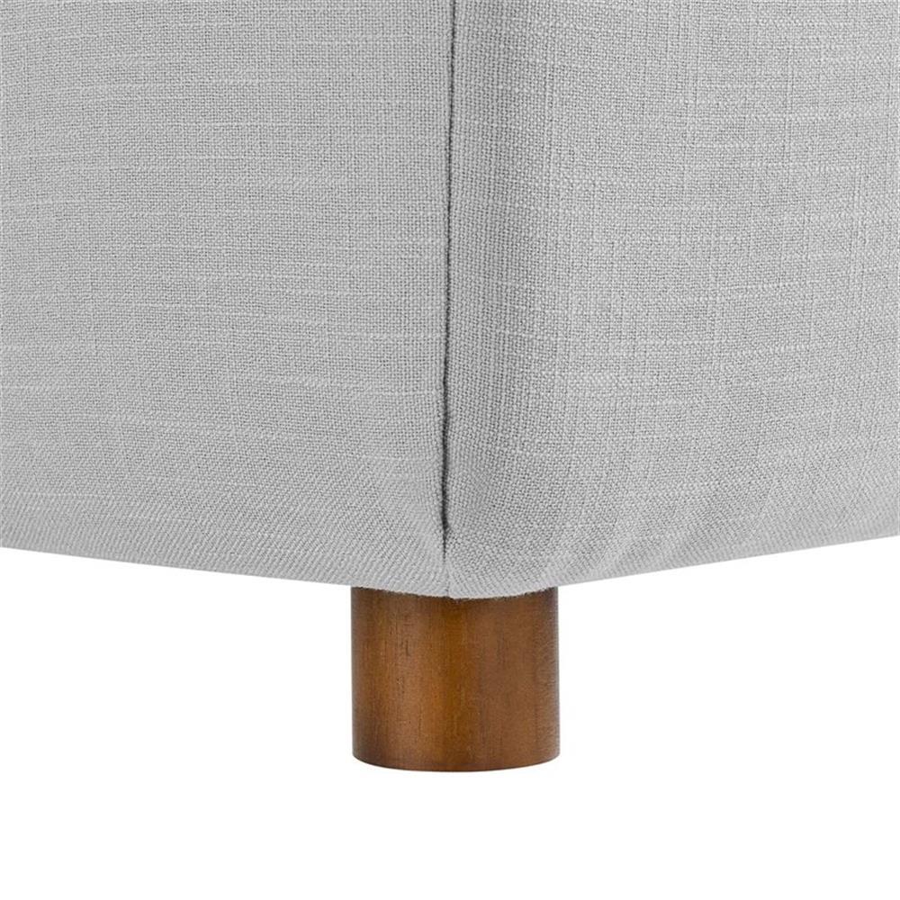 Modway Commix Modern Down Filled Overstuffed Fabric Ottoman in Light Gray