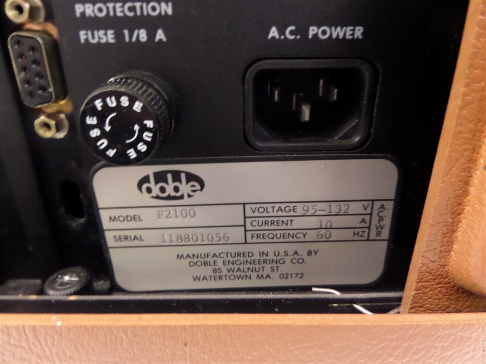 Doble F2100 Test System - Missing Switches