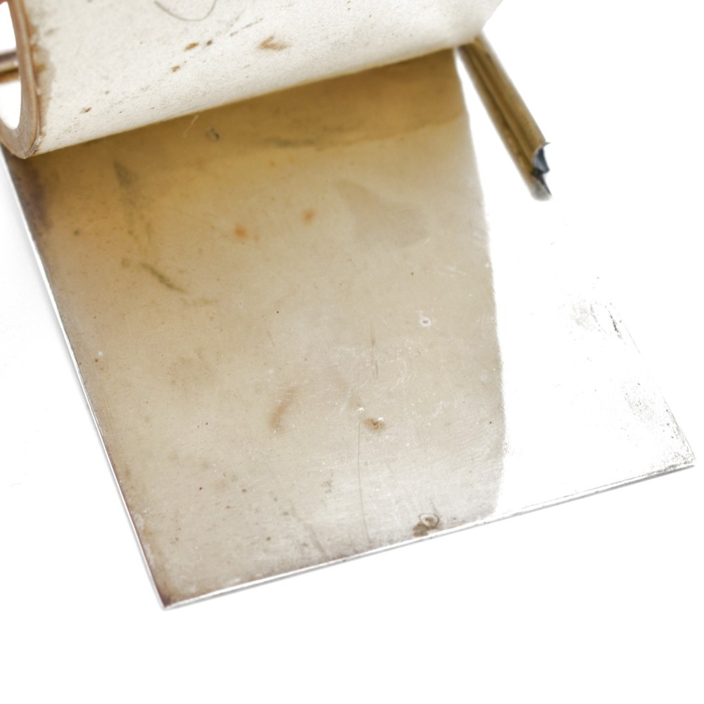 Antique Solid Silver Art Deco Notepad Notebook Holder With Pencil 1938