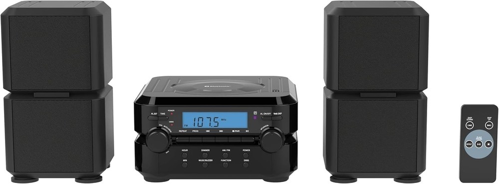 NAXA NS-441 Bluetooth CD AM/FM Stereo Microsystem