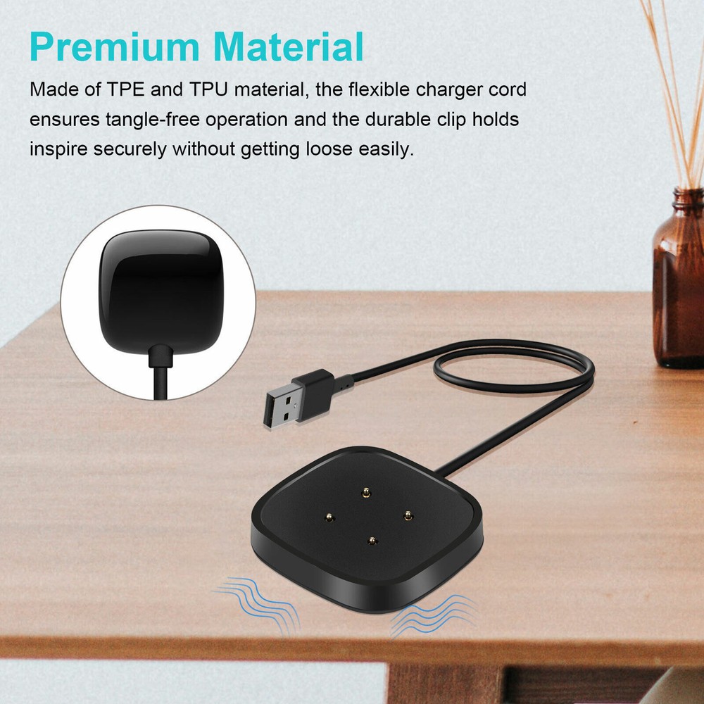2Pcs Wireless Charger For Fitbit Versa3/sense Watch USB Fast Charging Dock Cable