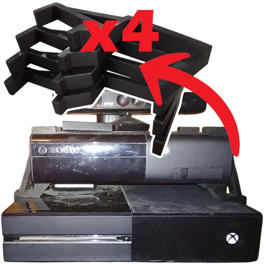 Microsoft Xbox One/360 Console Riser Set Stackable Shelf Organizer Brackets Dock