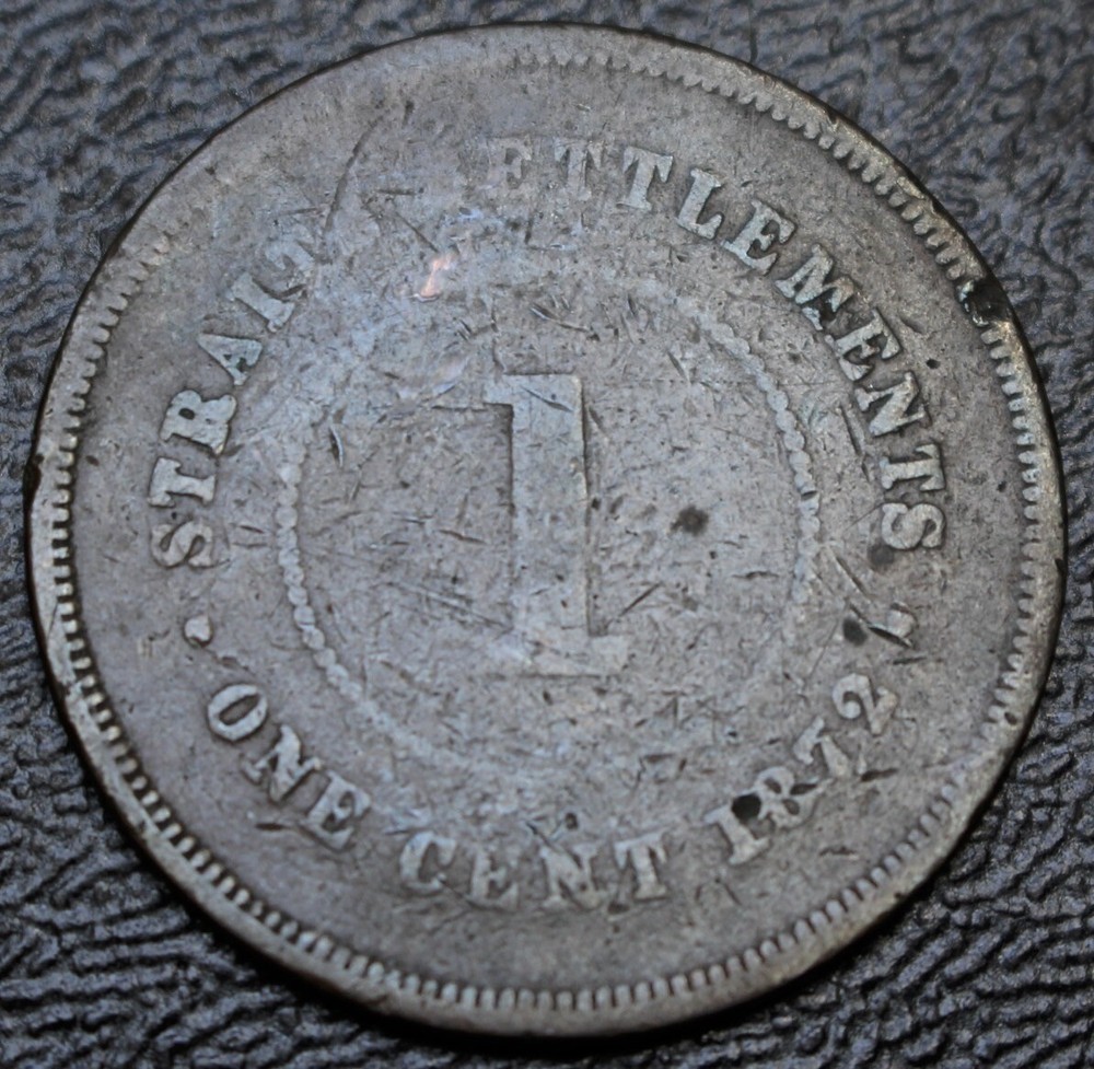 1872 STRAITS SETTLEMENTS - 1 CENT - COPPER - Queen Victoria - Nice