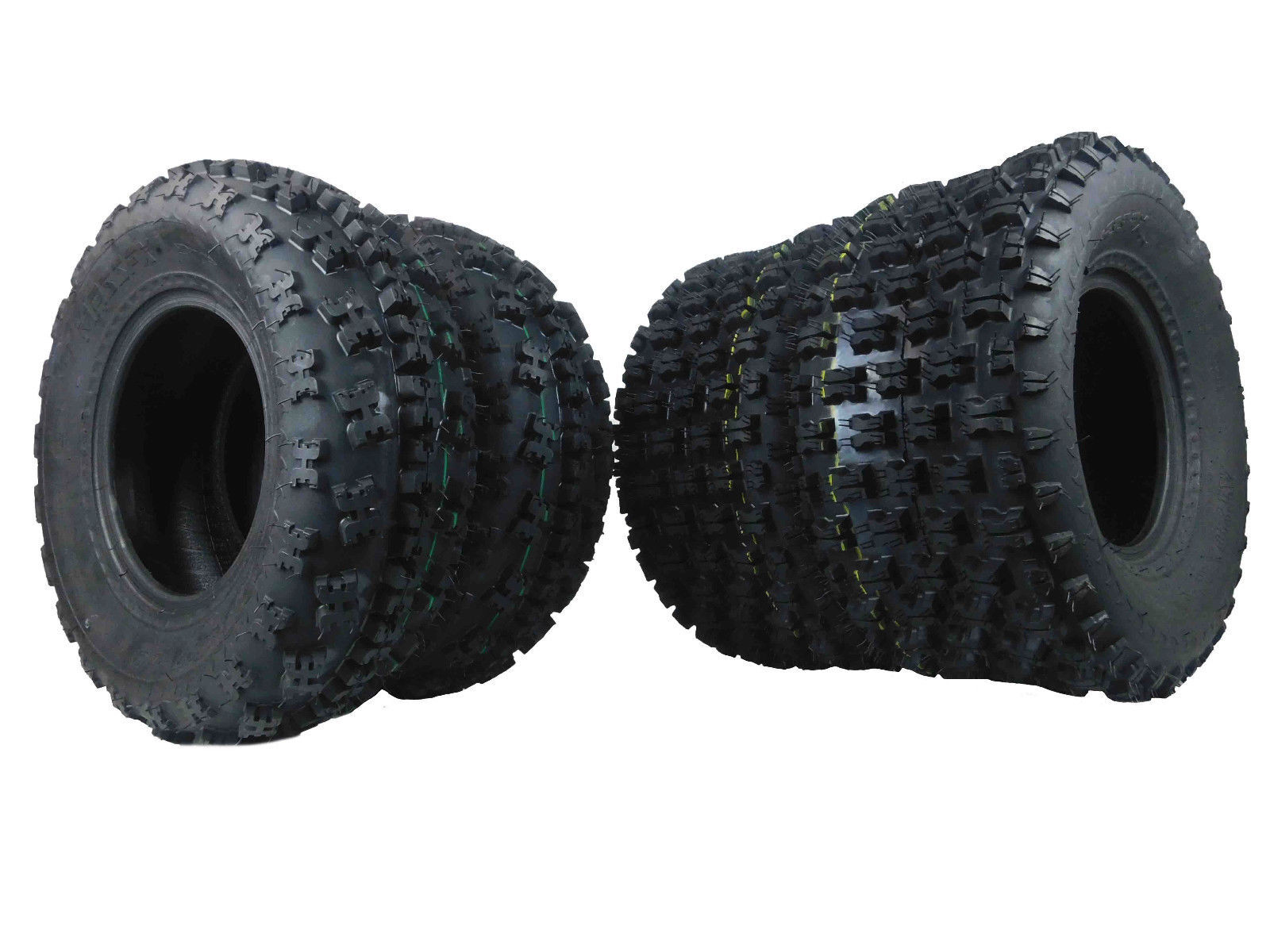 (All 4 Tires) 21x7-10 & 20x10-9 New MASSFX ATV TIRE SET Yamaha Raptor 660 700